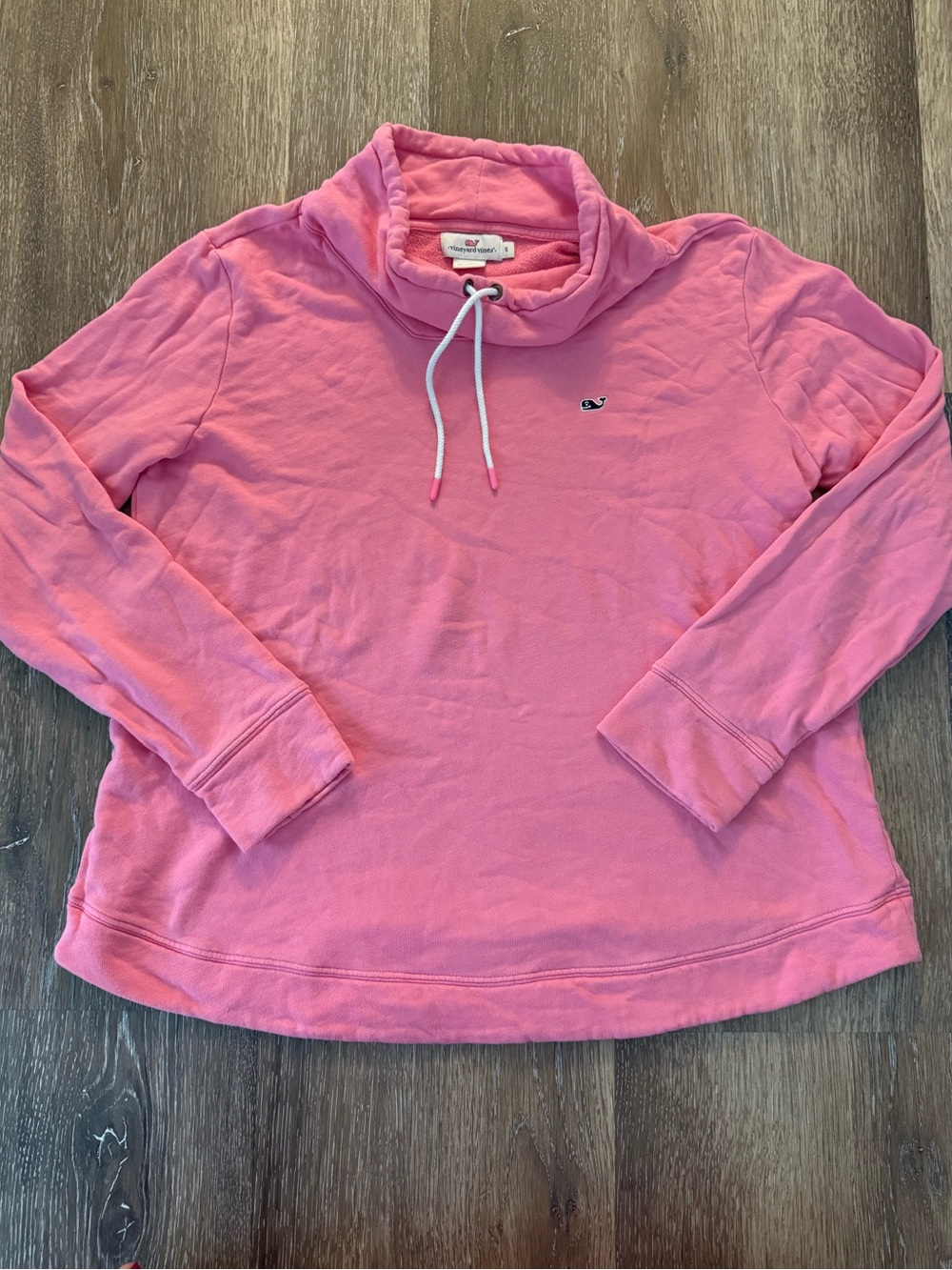 Vineyard Vines Pink Cowl Sweatshirt with Drawstring